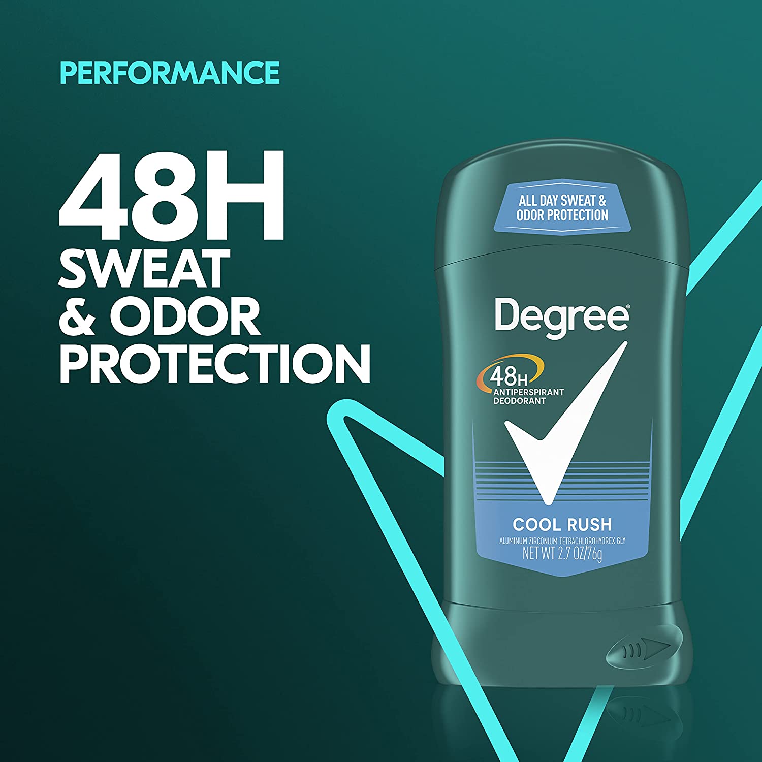 Degree Men Antiperspirant Deodorant 48-Hour Odor Protection Cool Rush Mens Deodorant Stick 2.7 oz, Pack of 6 - Image 9